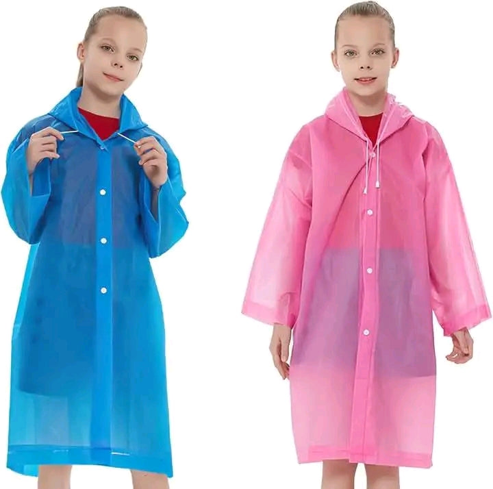 Imperméable à Capuche EVA Réutilisable – Adulte & Enfant, Multi-Couleurs
