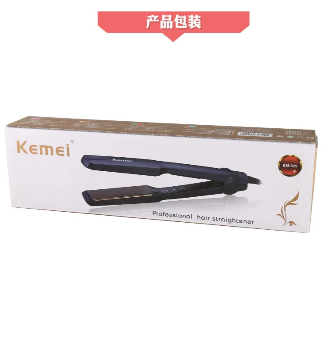 Kemei KM-329 – Lisseur Professionnel Plaques Larges Céramique Titane