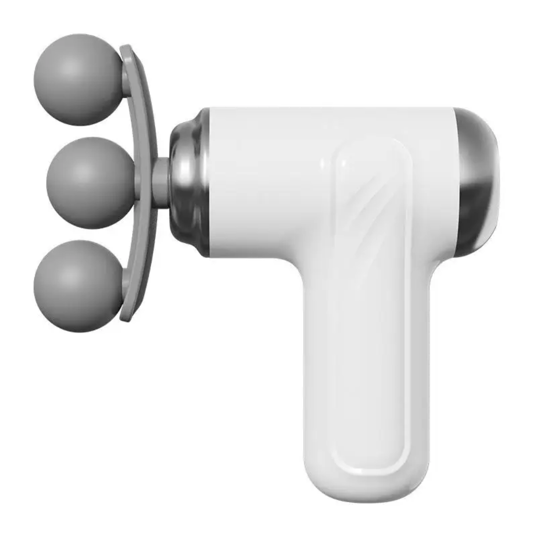 Pistolet de Massage Électrique – Soulagement Musculaire 3 Têtes Rotatives
