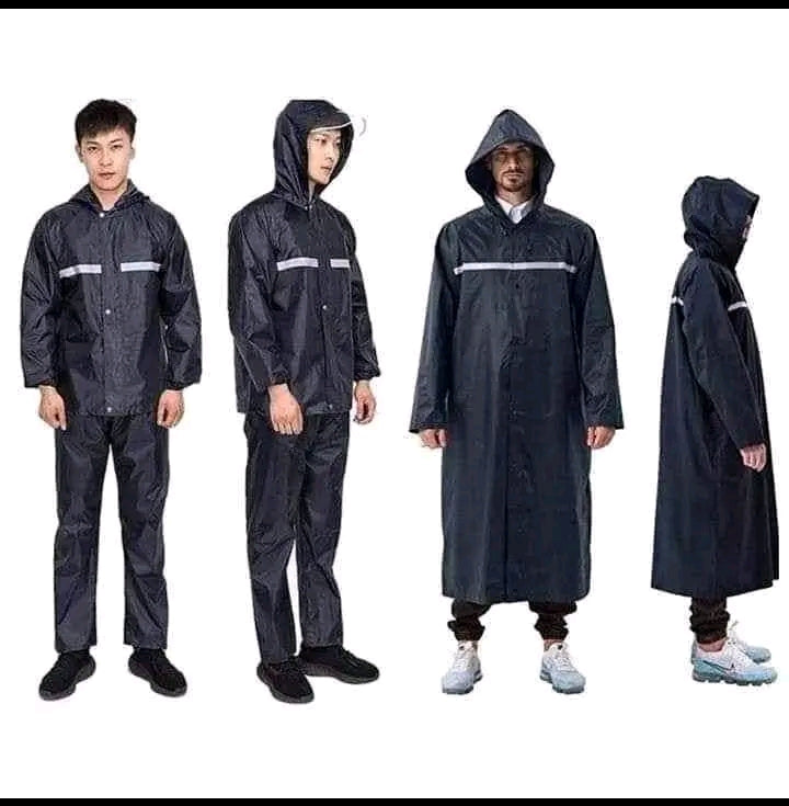 Ensemble Imperméable Réfléchissant 2 Pièces – Veste + Pantalon, Bandes Fluorescentes