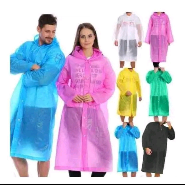 Imperméable à Capuche EVA Réutilisable – Adulte & Enfant, Multi-Couleurs