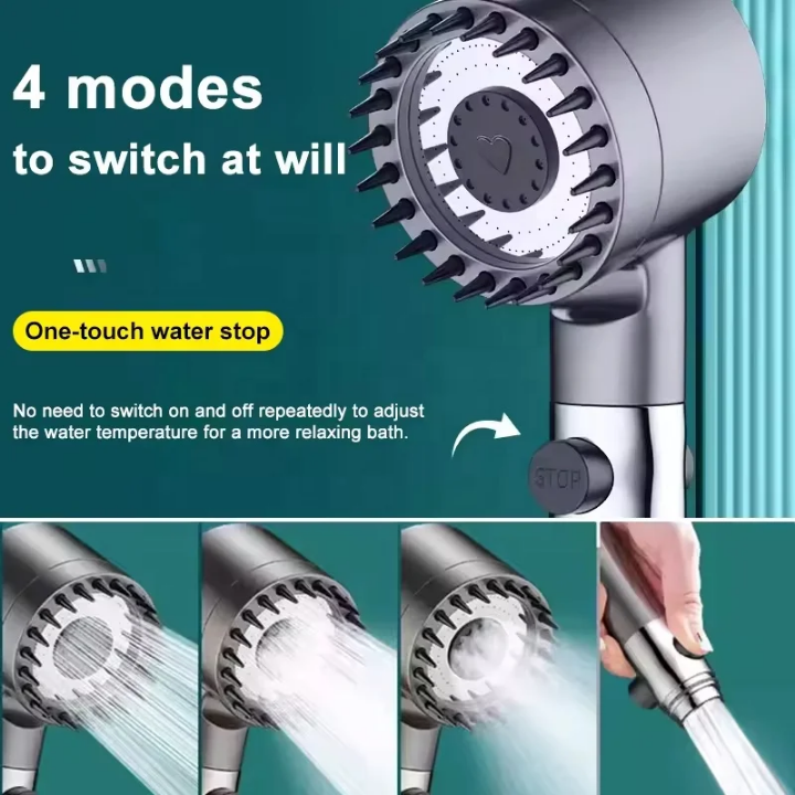 Douchette Multifonction Flexible – Jets Multiples, Compatible Installation Standard