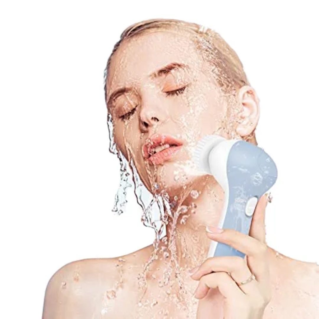 Masseur Facial Électrique 5 en 1 – Nettoyant, Exfoliant & Massant (Réf. 82344)