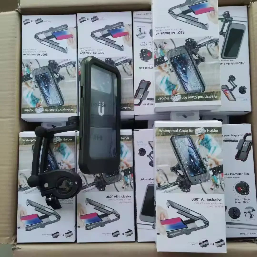 Support Téléphone Vélo Étanche 360° – Coque Waterproof avec Fixation Guidon