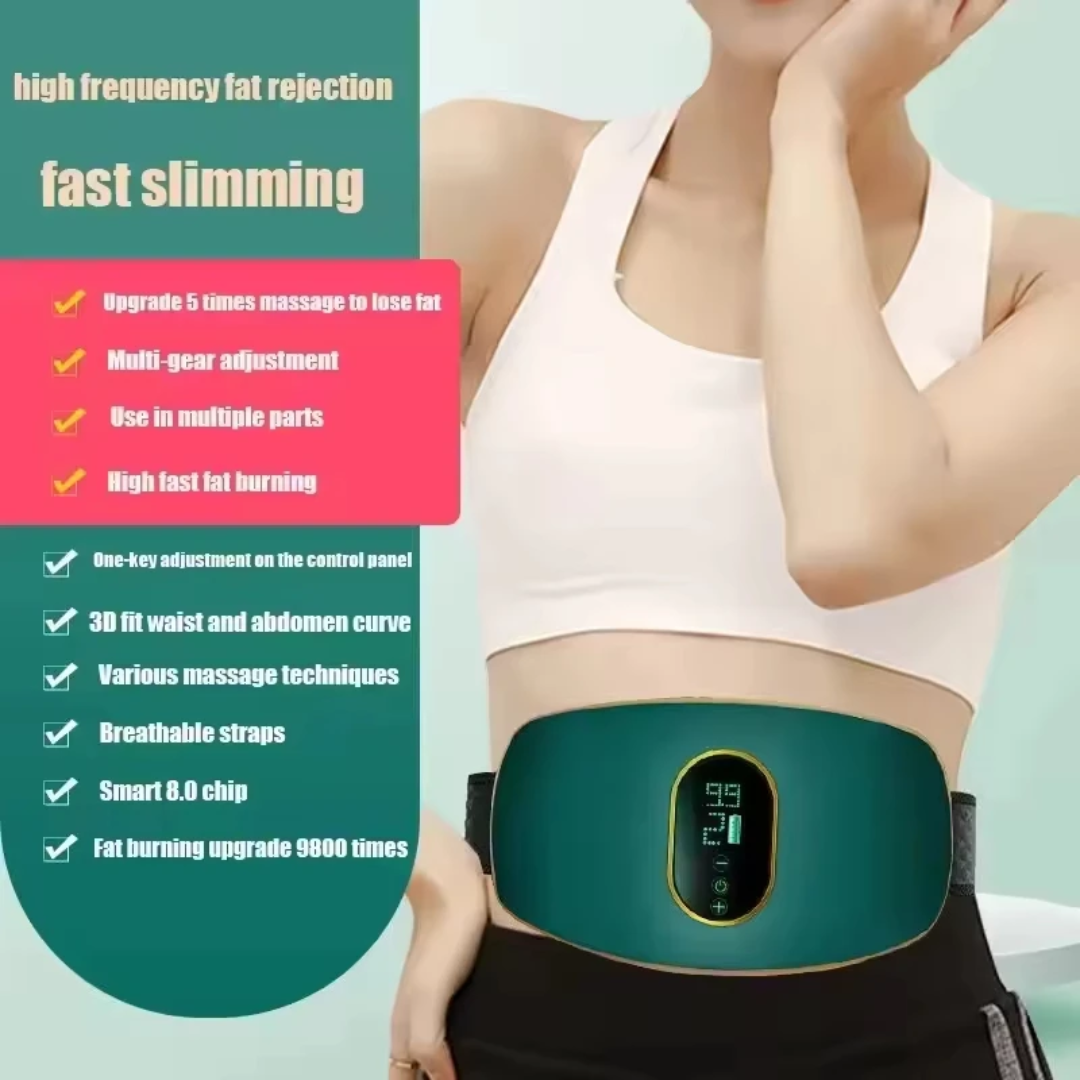 Ceinture Massante Abdominale EMS Intelligente — Vibration & Infrarouge
