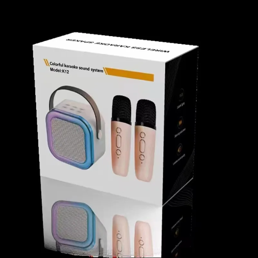 Enceinte Karaoké Bluetooth K12 + 2 Micros Sans Fil