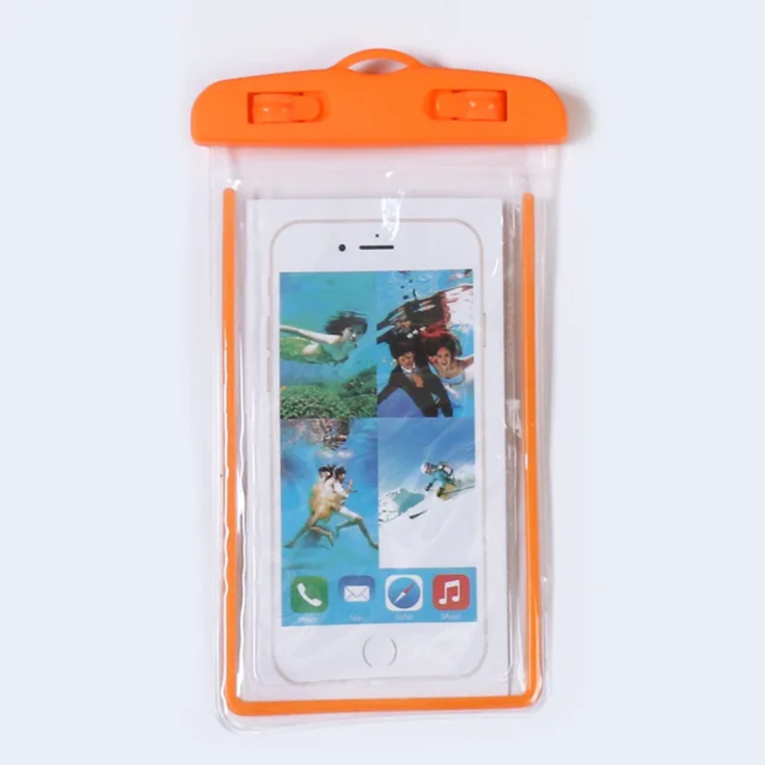 Pochette Étanche Smartphone Fluorescente – Plage, Piscine & Sport Nautique