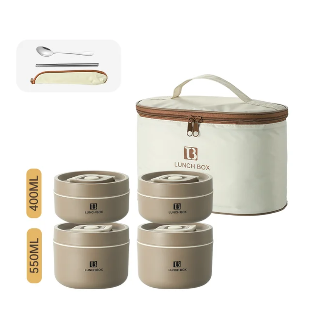 Set de 4 Bols Cuisine 500ml – Mélange, Préparation & Service avec Sac