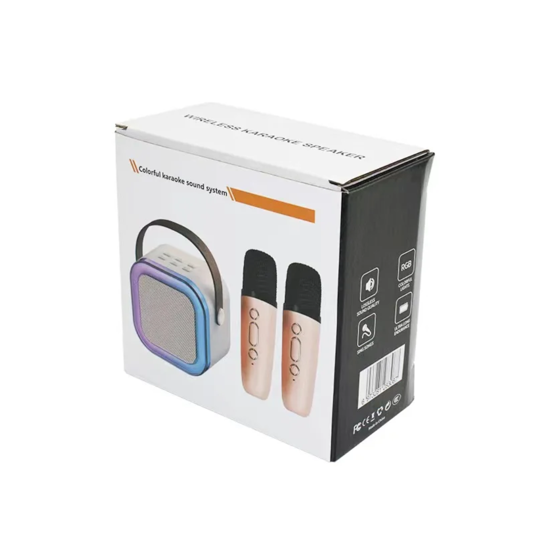 Enceinte Karaoké Portable K52 RGB + 2 Micros Sans Fil