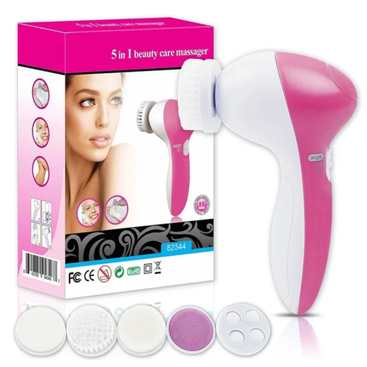 Masseur Facial Électrique 5 en 1 – Nettoyant, Exfoliant & Massant (Réf. 82344)
