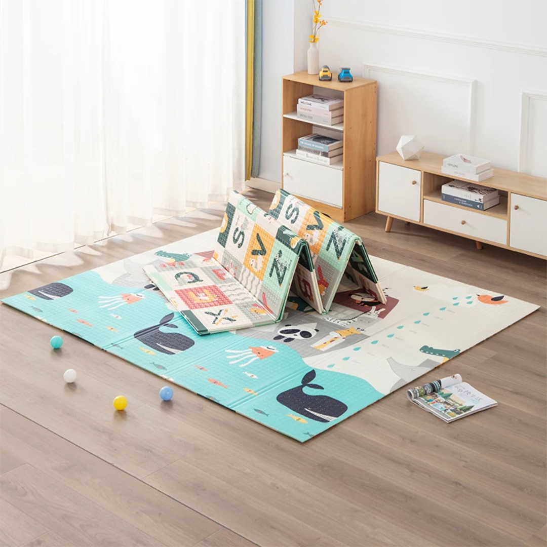 Tapis de Jeu Pliable pour Bébé – Double Face