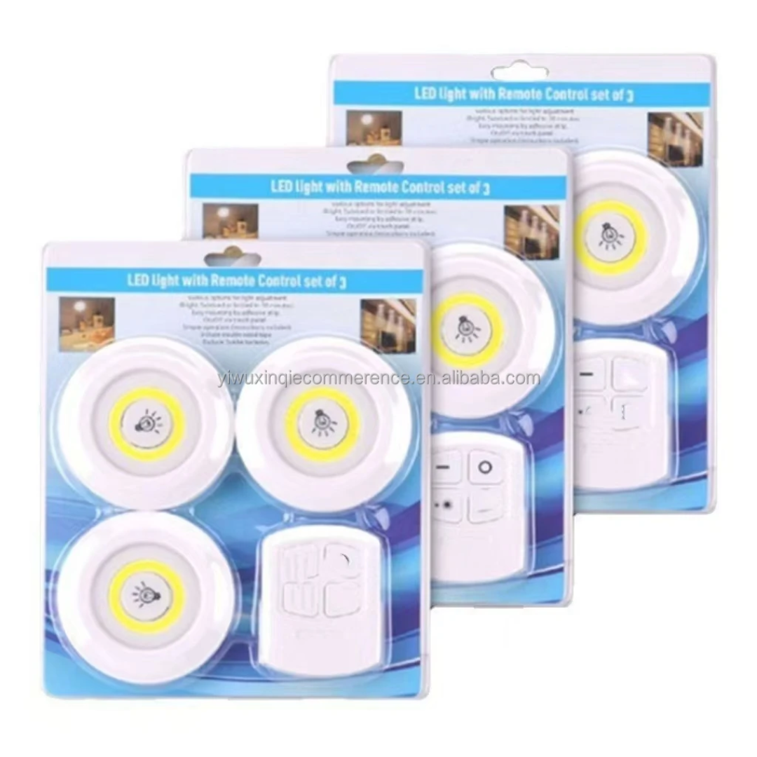 Set 3 Spots LED COB avec Télécommande – Dimmable & Minuterie 30 min