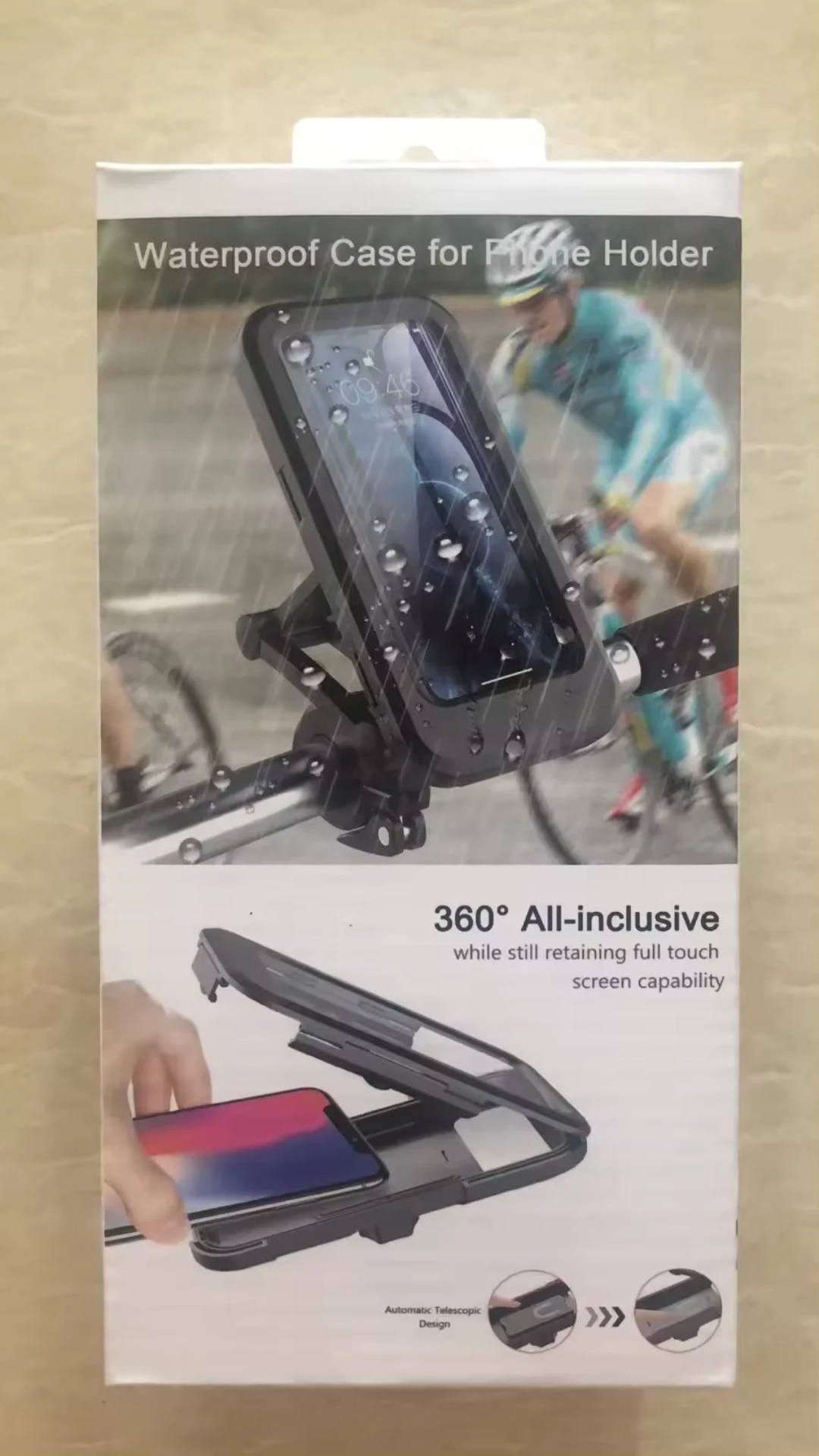Support Téléphone Vélo Étanche 360° – Coque Waterproof avec Fixation Guidon