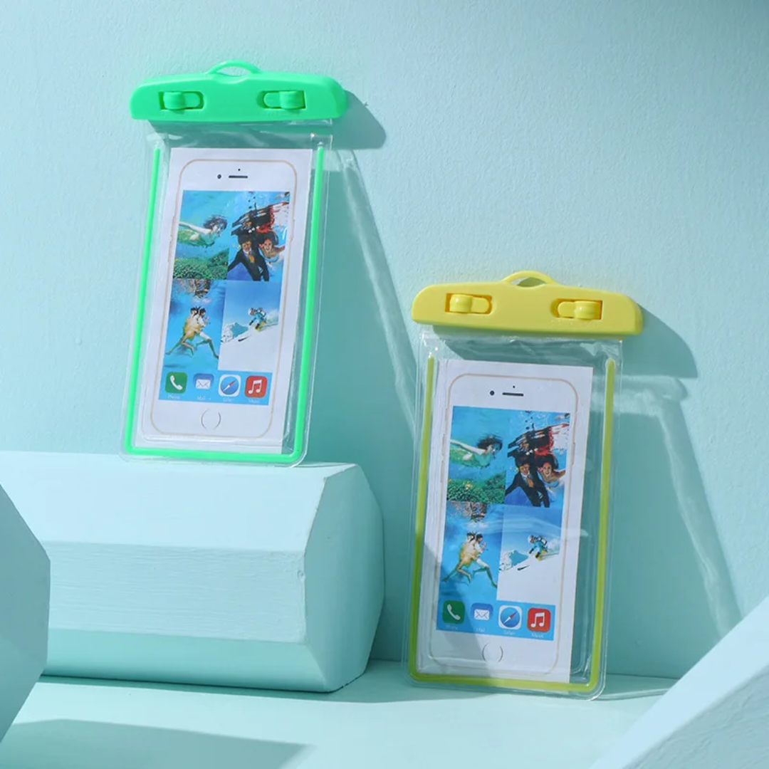 Pochette Étanche Smartphone Fluorescente – Plage, Piscine & Sport Nautique